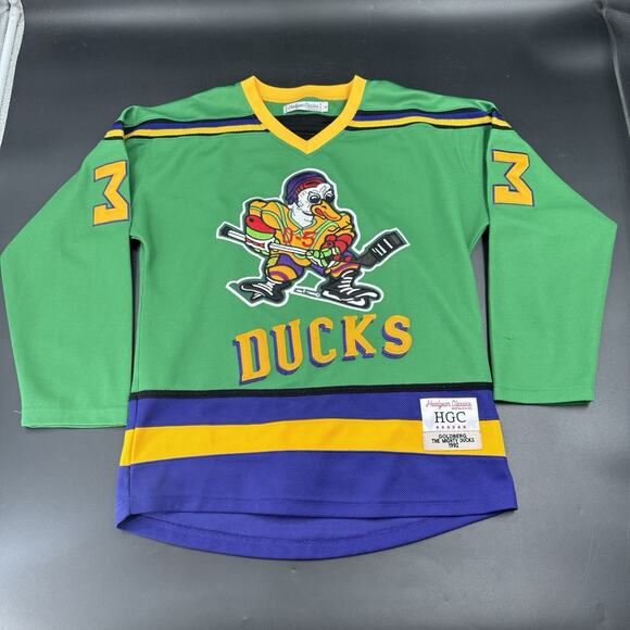 The Mighty Ducks Greg Goldberg Headgear Classics Sewn Hockey Jersey Size Small - Picture 1 of 7
